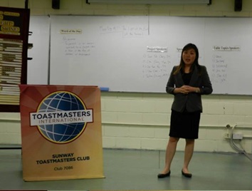 Congratulations Jocelyn, looking forward to hear your future speech in toastmaster!